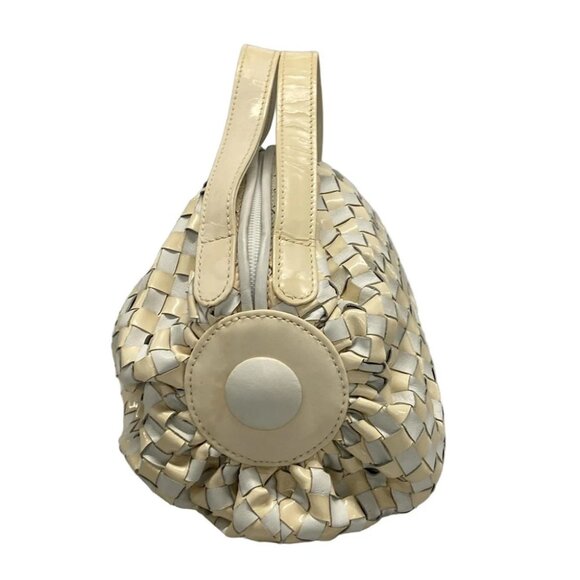 BALLY - Cream Light gray Leather Patent Leather Handbag - Picture 2 of 10